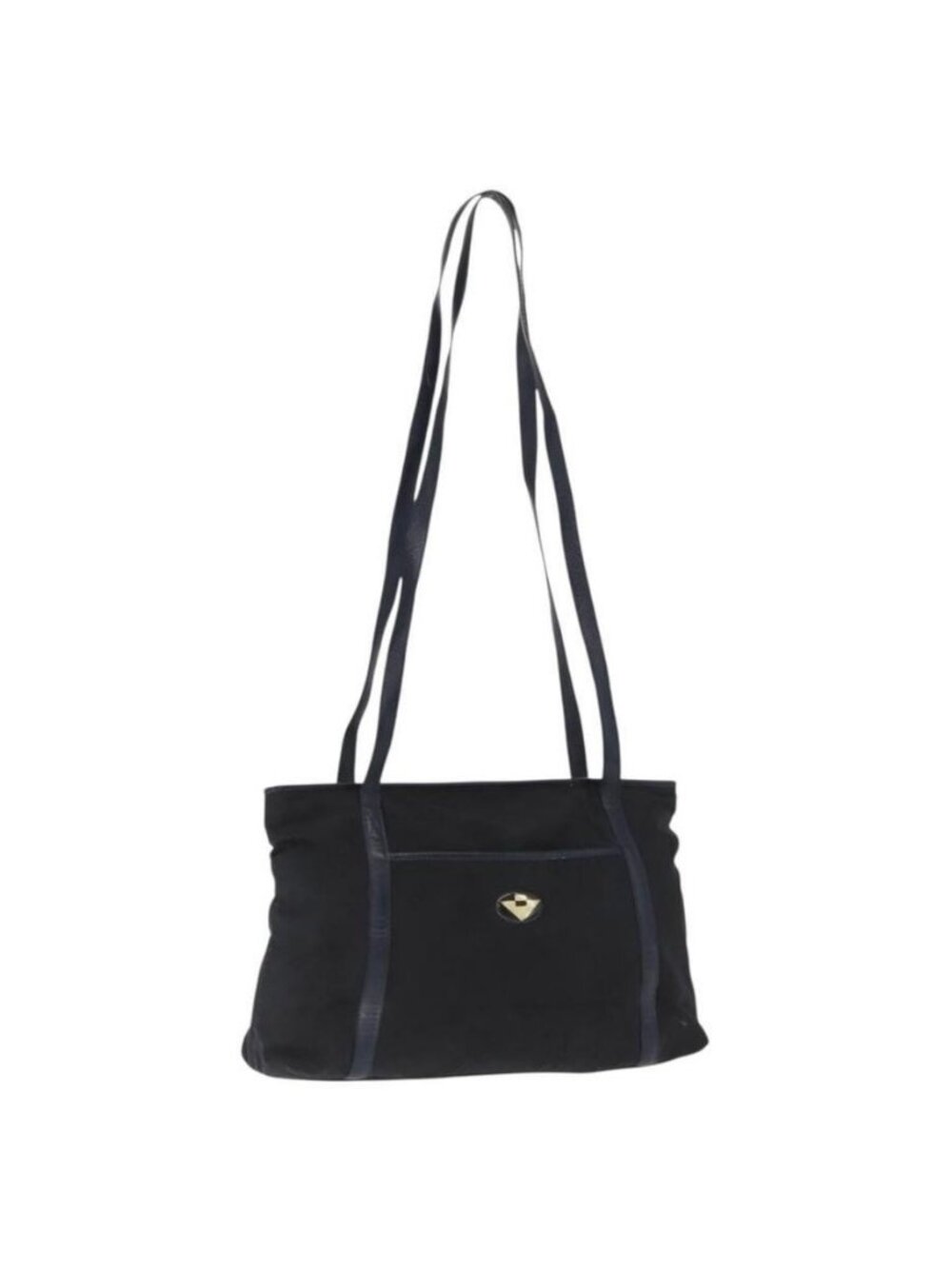 Authentic BOTTEGA VENETA Shoulder Bag Nylon Navy